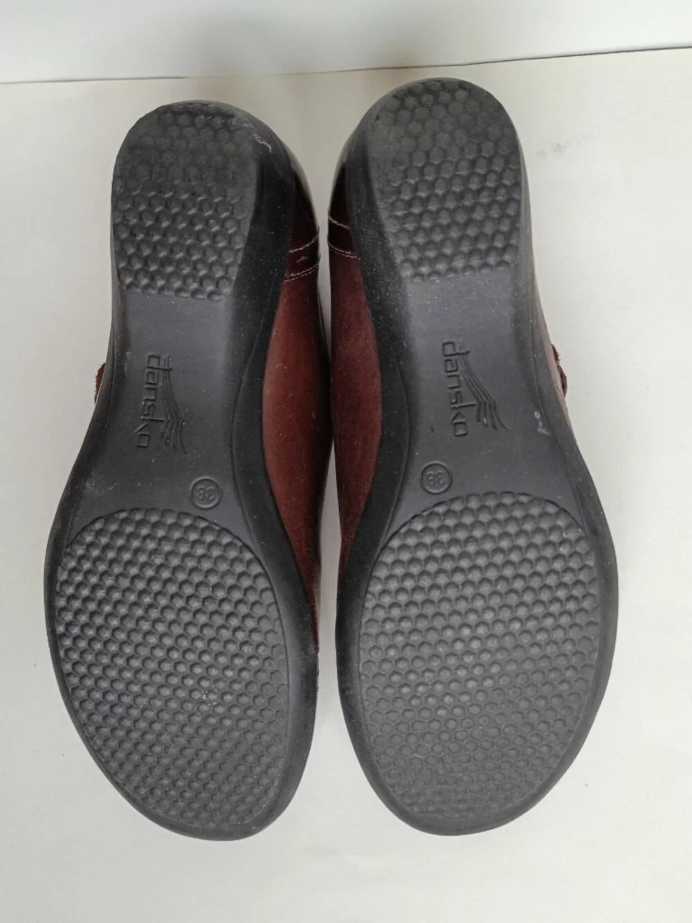 Dansko Chocolate Brown Franny Leather Loafer Flats Shoes 7.5M 38 Casual Comfort